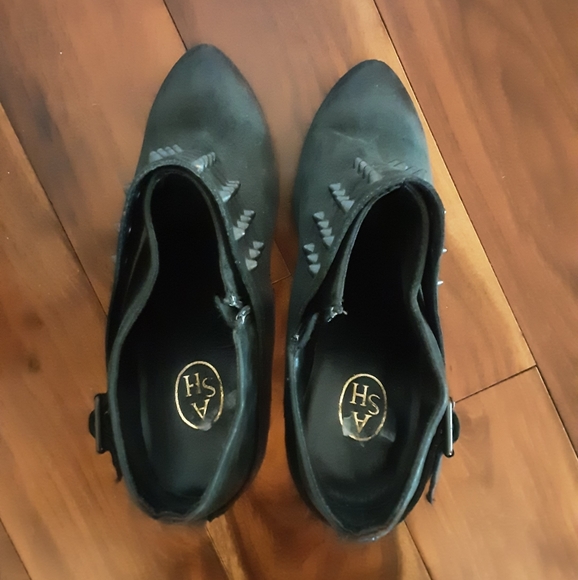 ASH EMMA BOOTS IN GREYISH BLACK WITH GUNMETAL STUDS 40 - Picture 10 of 16